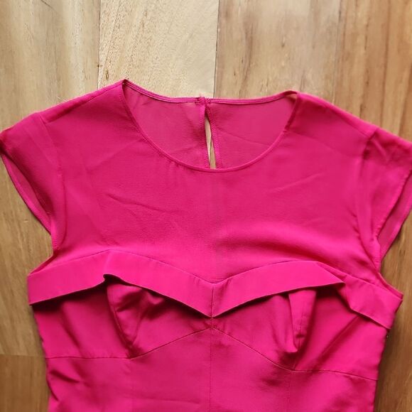 Karen Millen Fuchsia Blouse - Women's Size 8 - Picture 3 of 6